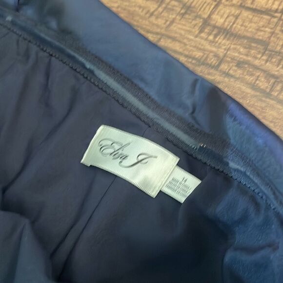 NWOT ELIZA J One Shoulder Satin Band Lace Overlay Mermaid Gown - size 14 - Picture 13 of 13